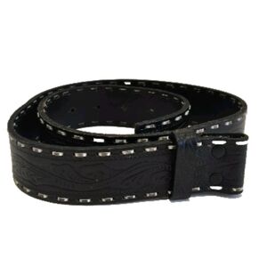 New Roper Vintage Silver Western Brown Handtooled 100% Tip Grain Leather Belt